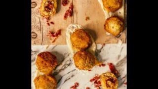 CROQUETAS DE HUEVO FRITO CON JAMÓN
