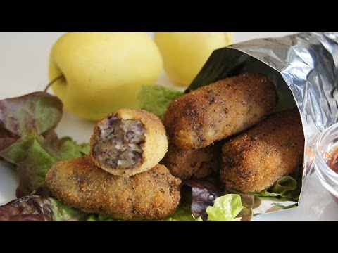 CROQUETAS DE MORCILLA Y MANZANA,DELICIOSAS!! # 392 #